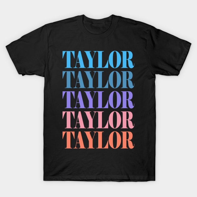 Funny Modern First Name Taylor Full Color T-Shirt by beardline